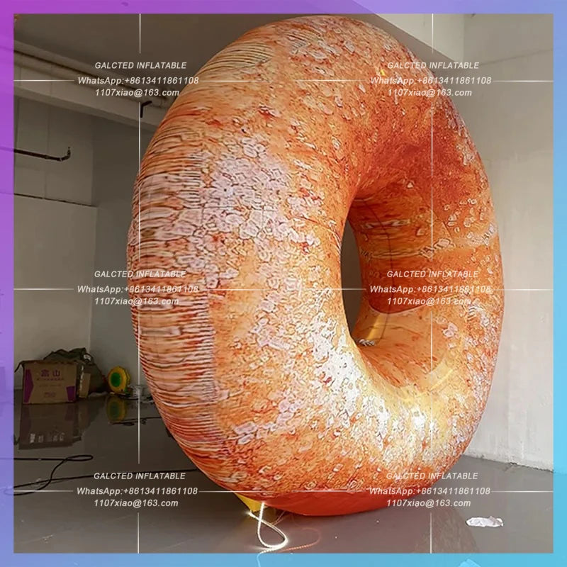 Bakery opens to drain Inflatable imitation bagel frosted Doughnut Air Model the atmosphere of light-emitting decorative ads
