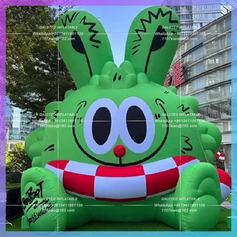 Creative Exhibition Bazaar Halloween Inflatable cartoon Green Rabbit Green Monster Gas Model atmosphere drainage