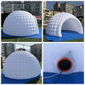 Outdoor Half Dome Inflatable Igloo Tent with LED Lights and Blower Oxford Material White Party Event Shelter for Events Weddings
