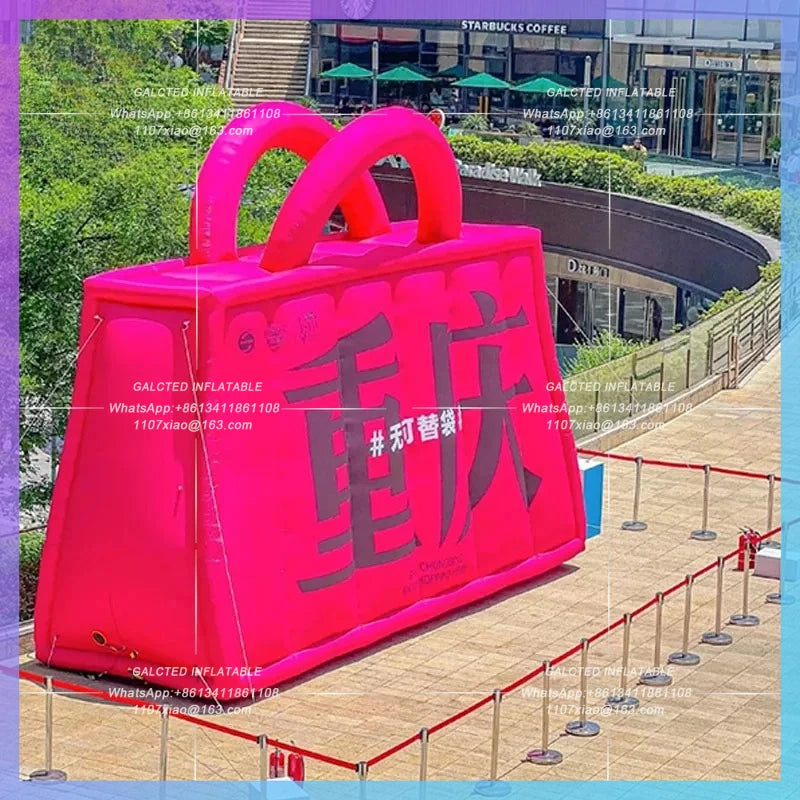 handbag Pink Bag Lady Bao tote bag Inflatable cartoon simulation bag air mold enterprise logo custom city landmark photo