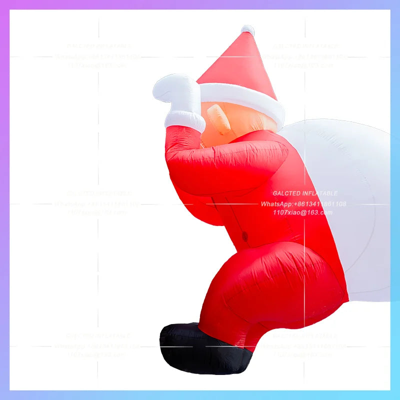 Inflatable Santa Claus with Waterproof Customized Christmas Oxford Cloth