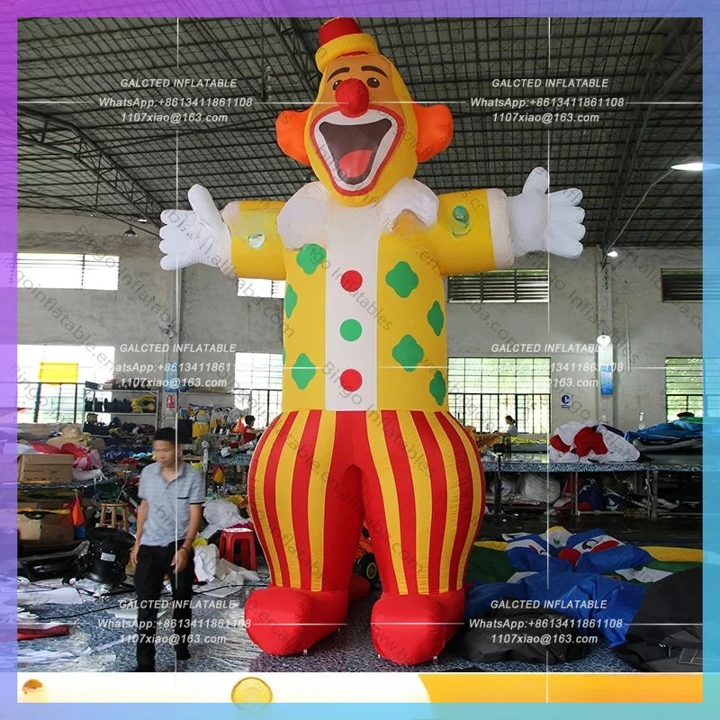 Inflatable Clowns Promotional Blow Inflatable Toys Customized 5M High Giant  up Clown Cartoon Characters for Display Toys