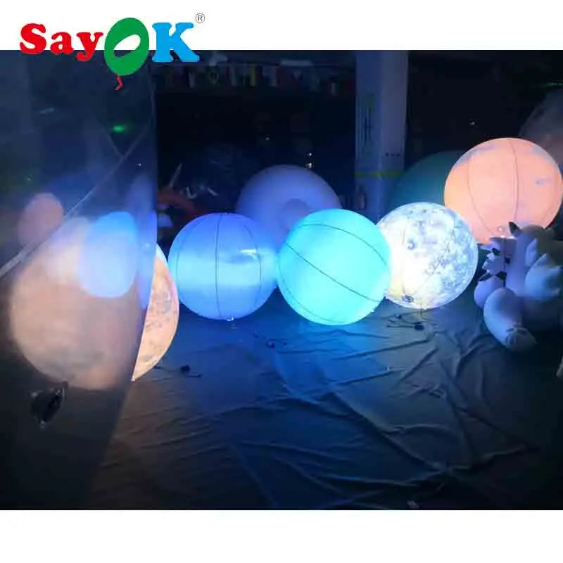 40" Dia Inflatable Planet Solar System Balloon 9 Planets Model Balloons for Children Learning Toys Educational Institution