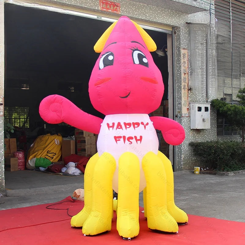 Customized High Inflatable Octopus Cartoon Promotional Digital Print Blow Up Octopus Model For Decoration