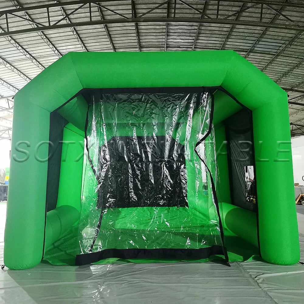 Booth Car with 2 blowers For Sale Movable Oxford material Car Inflatable Spray Booth Painting Room With Filter Inflatable Paint