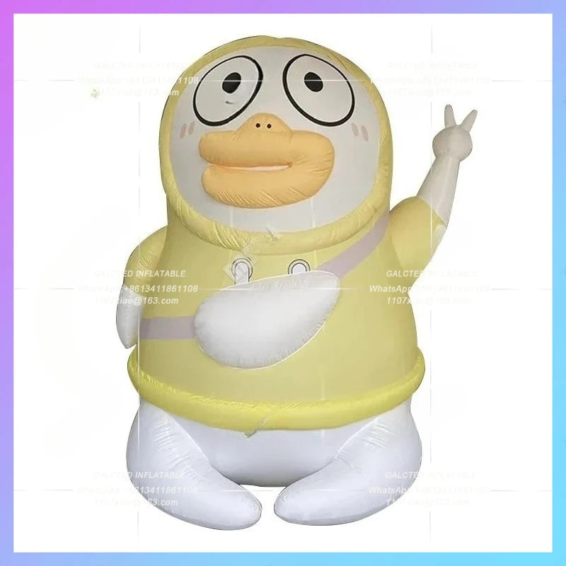 hoodie satchel little yellow duck Inflatable cartoon little Liu Duck modelIP flash linkage market lighting advertising props