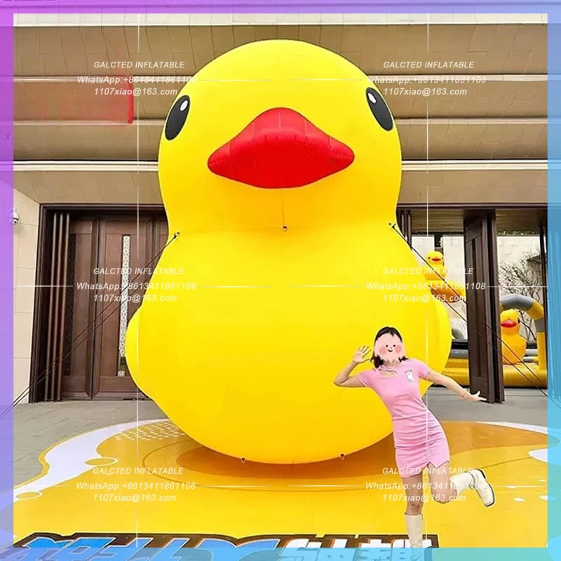 stage lighting bar cruise interactive Inflatable yellow duck air modelatmosphere foil IP customization