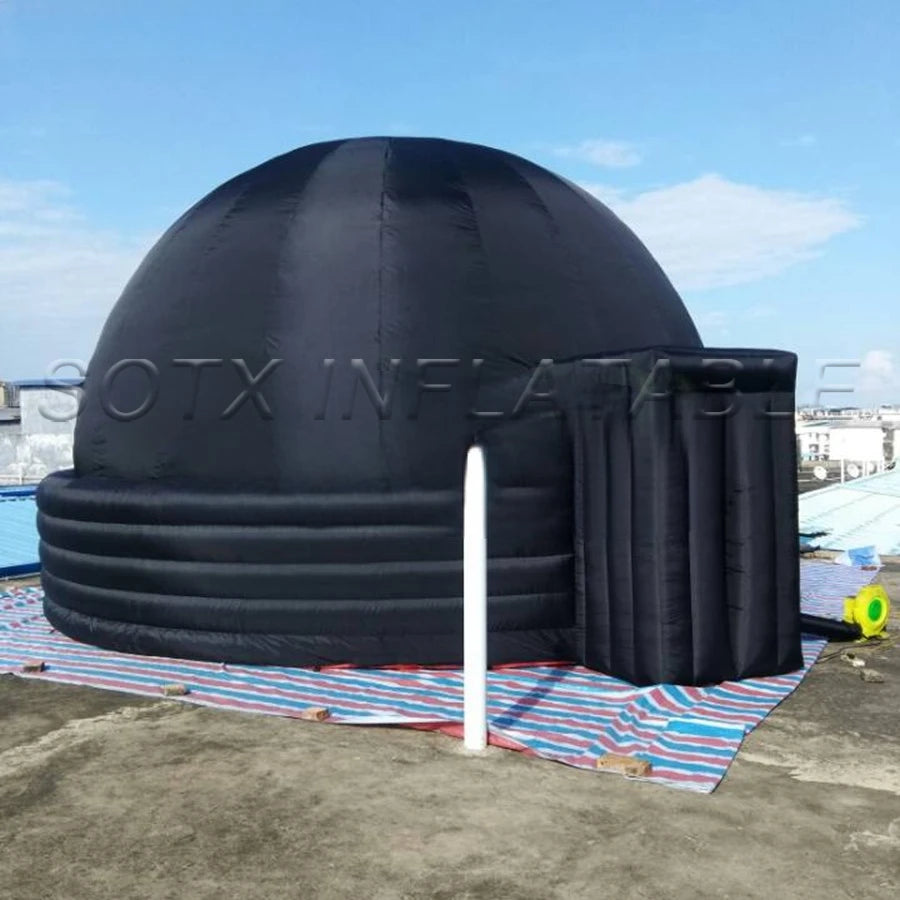 Planetarium Dome For Sale Customized 6m Diameter Black Cover Outside Giant Inflatable Projection