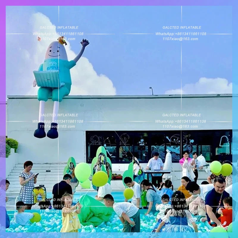 Annual Meeting Corporate Mascot Inflatable sit-down Girls Computer Workday Girls Custom Events Exhibition Planning Program