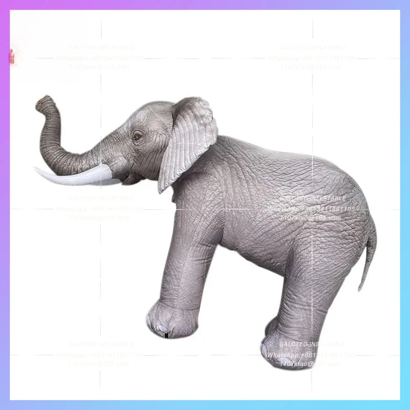 human back Walking Zoo Wild Elephant Inflatable simulated elephant air model  Valley Amusement Park Parade Interactive props