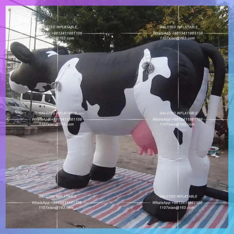 inflatable cow oxford cloth customize 4 meter shopping promotion decoration animal balloon cattle