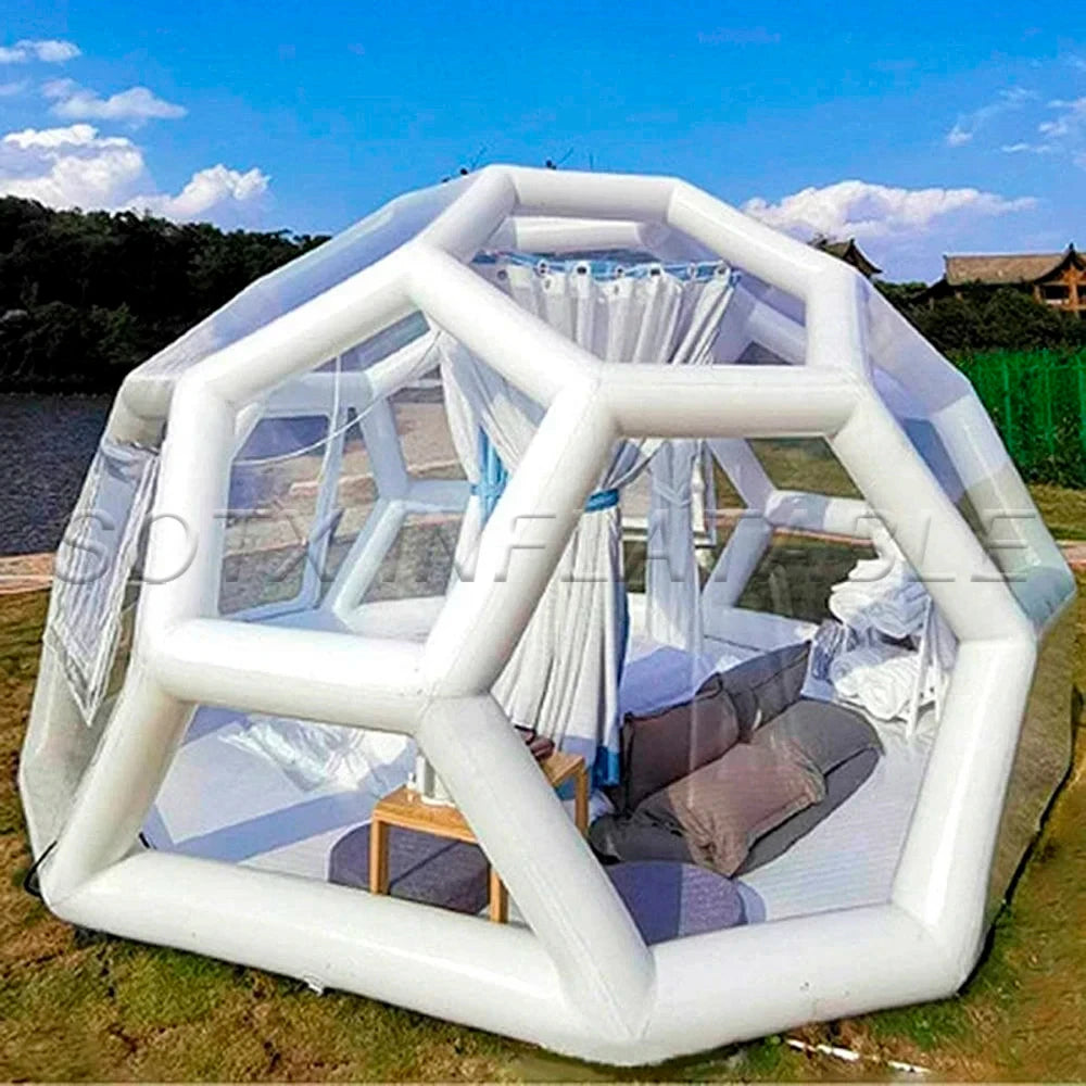 Room For Outdoor New Design Airtight Football Shape Crystal Inflatable Bubble Soccer Dome Tent Transparent Camping Hotel Clear