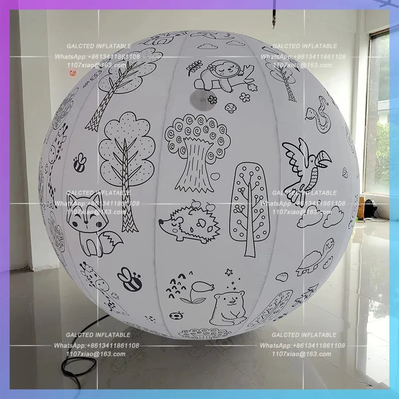Children Creative Air Model Inflatable Doodle DIY Ball Interactive drainage card outdoor market atrium layout
