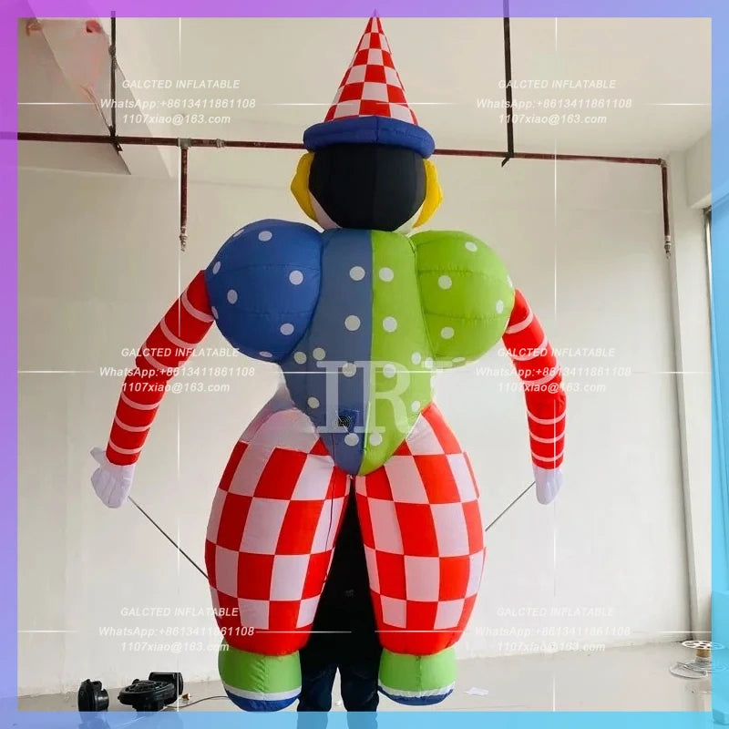 Inflatable Air Model for Playground 3.5M Cartoon Clown DIY Walking Dance Performance Props Festival Supermarket Circus Puppet
