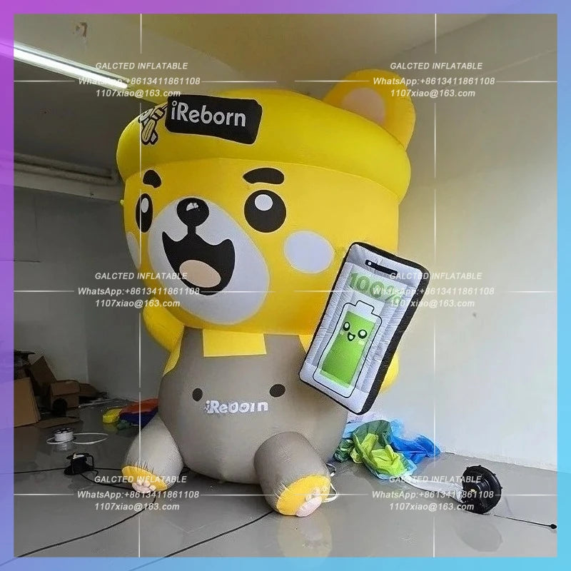 charge phone balloon bear Cartoon inflatable bear advertising