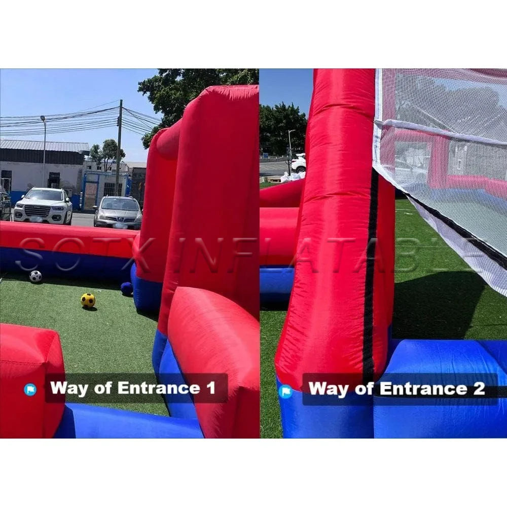 Playground For Shooting Game Giant Inflatable Soccer Field Football Pitch Sport Bumper Ball Inflatable Soccer Paintball Area