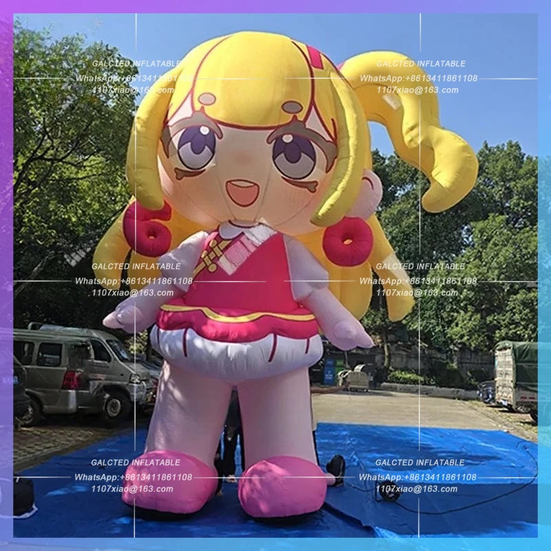 Star Idol custom support concert photo Inflatable cartoon blonde red dress stand-up girl model support props