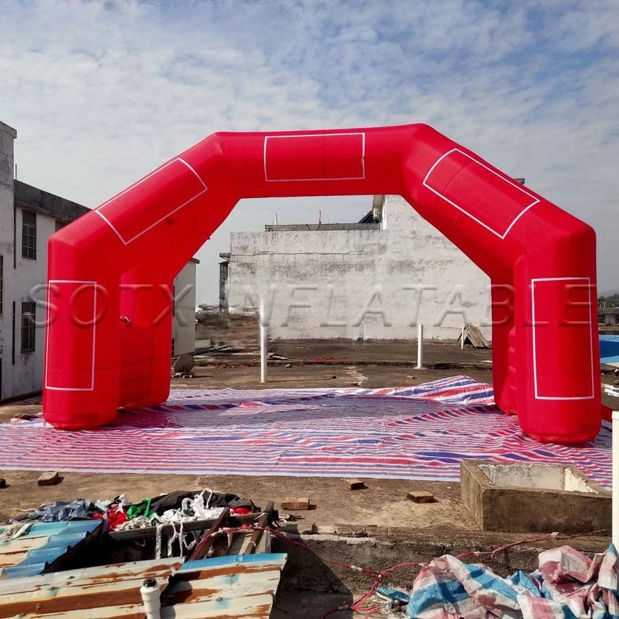 Sport Racing Events High Quality 6x4mH Outdoor 4 Legs Inflatable Black Arch Archway with Free Air Blower for