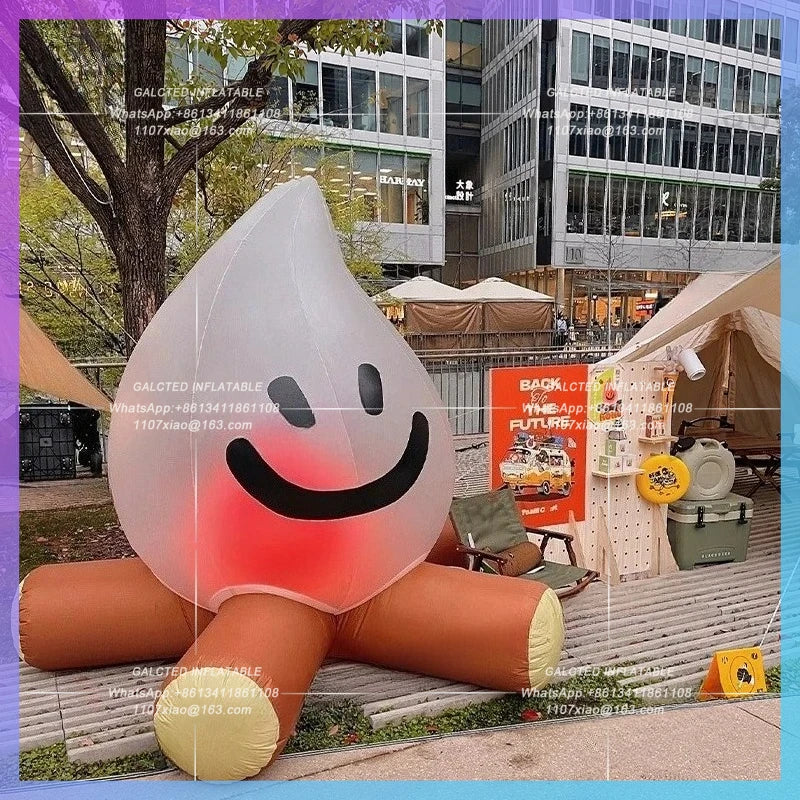 Inflatable Durian Fruit Balloon Factory Complete Giant  Durian with Air Blower for Store Promotion