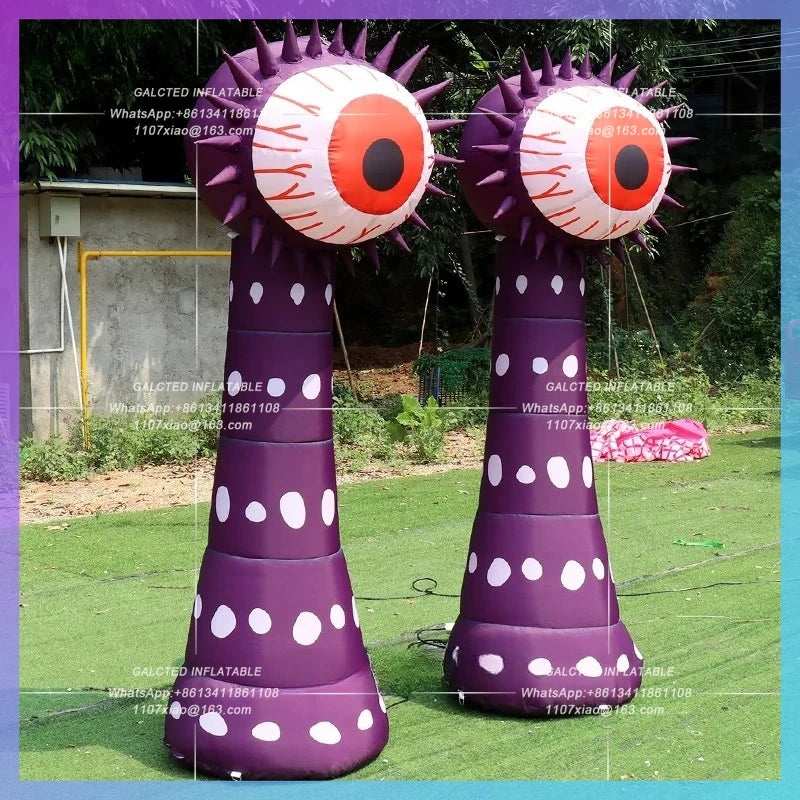 Purple One-eyed Monster Balloon10ft/3 Metres Height For Halloween Decoration Horror Plant Props