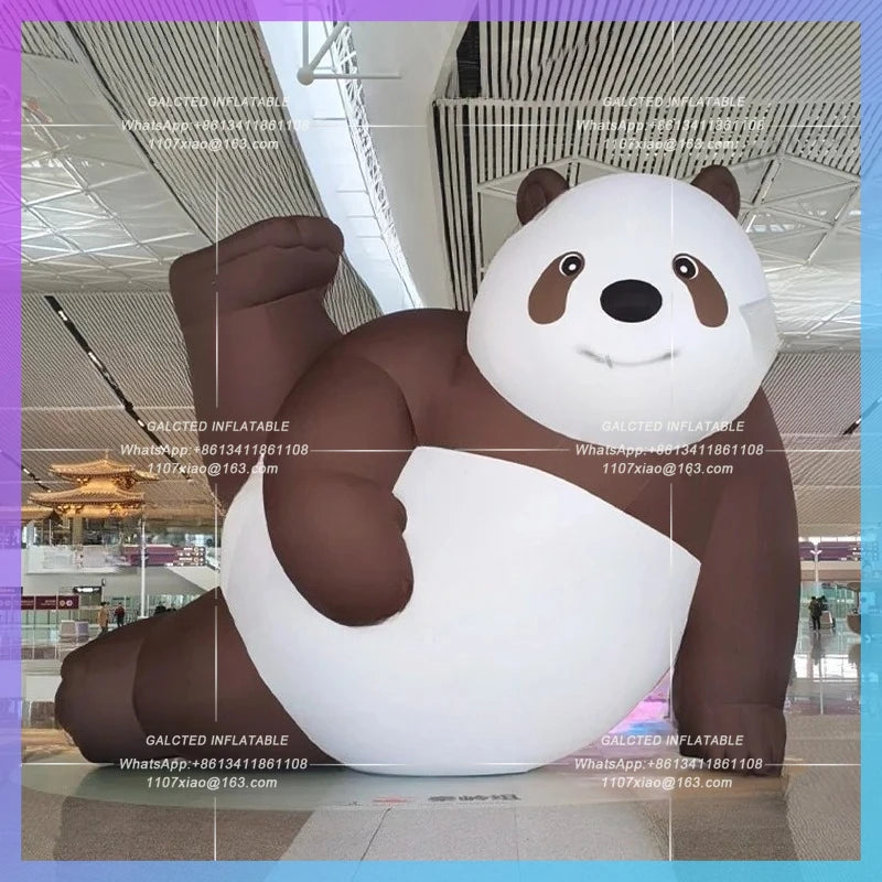 chinese animal air blow wildlife Popular inflatable panda  forest huge pandas decoration
