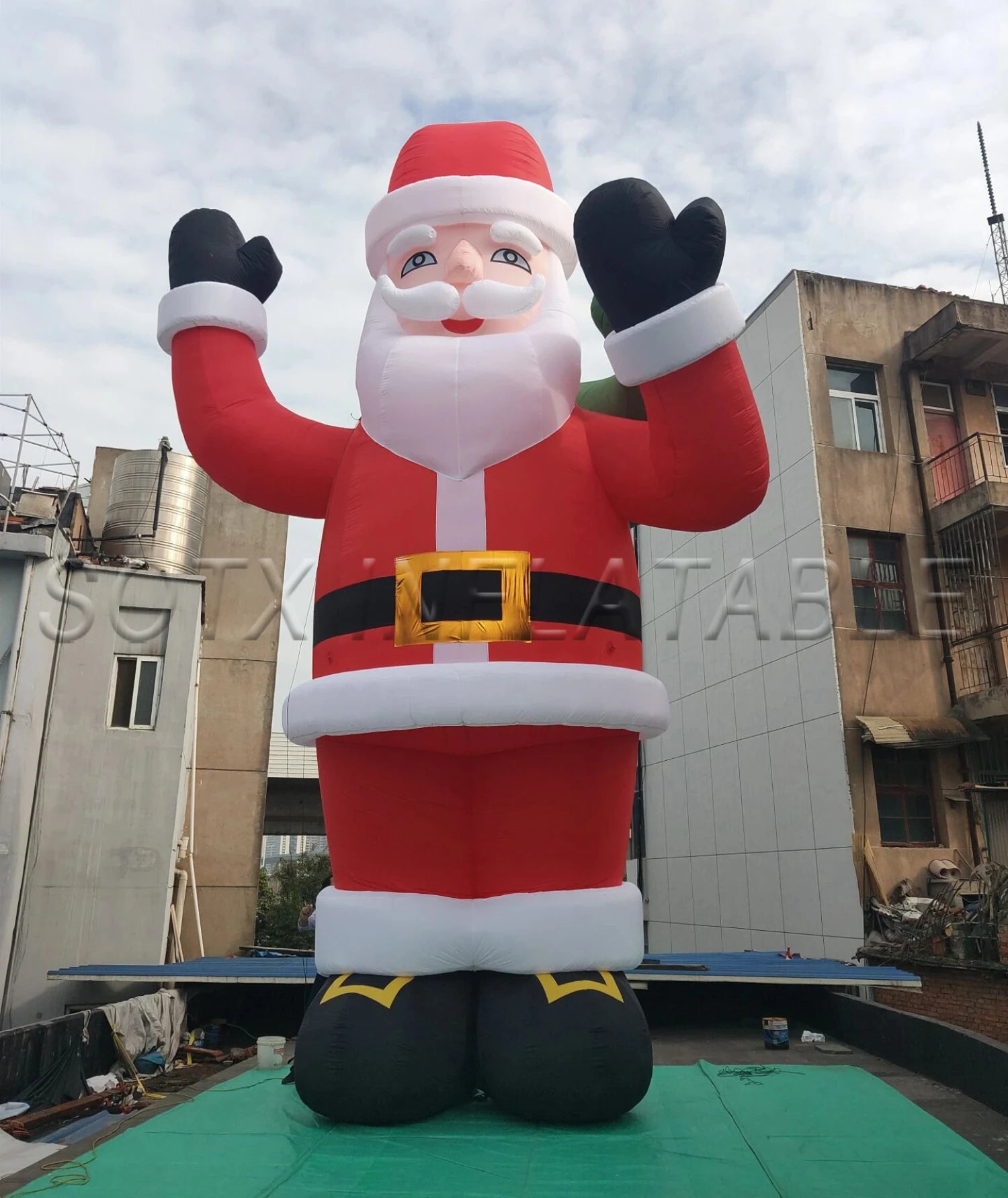 For Decoration2Giant Outdoor Christmas Inflatable Blows Up Santa Claus Snowman With Led Lights Father Christmas Characters Xmas