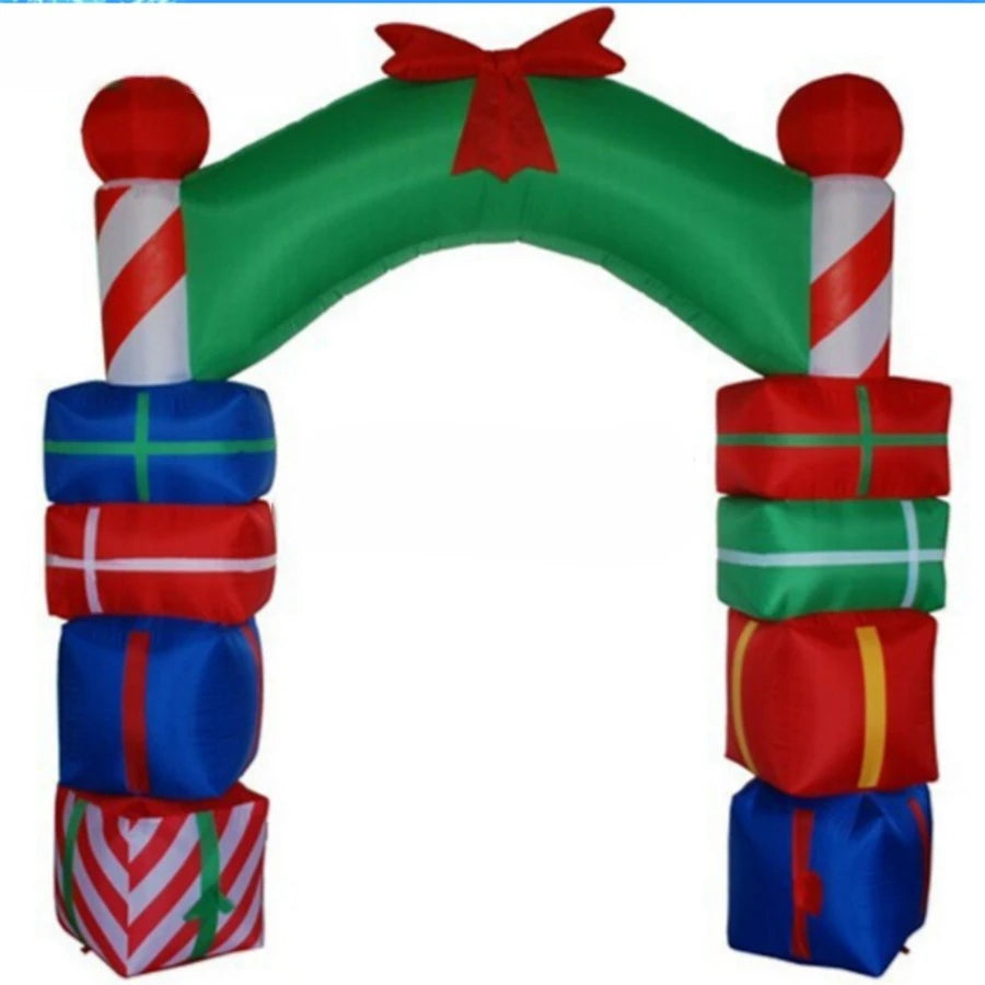 Outdoor Indoor Party On Sale Brand New Free Fans Christmas Giant Inflatable Arch With Gift Boxes For Decoration X-mas Holiday
