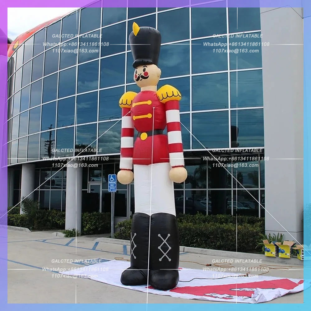 Inflatable Nutcracker Soldier Outside 20ft Christmas  Decorations With LED Lights For Yard Lawn Garden Holiday Party