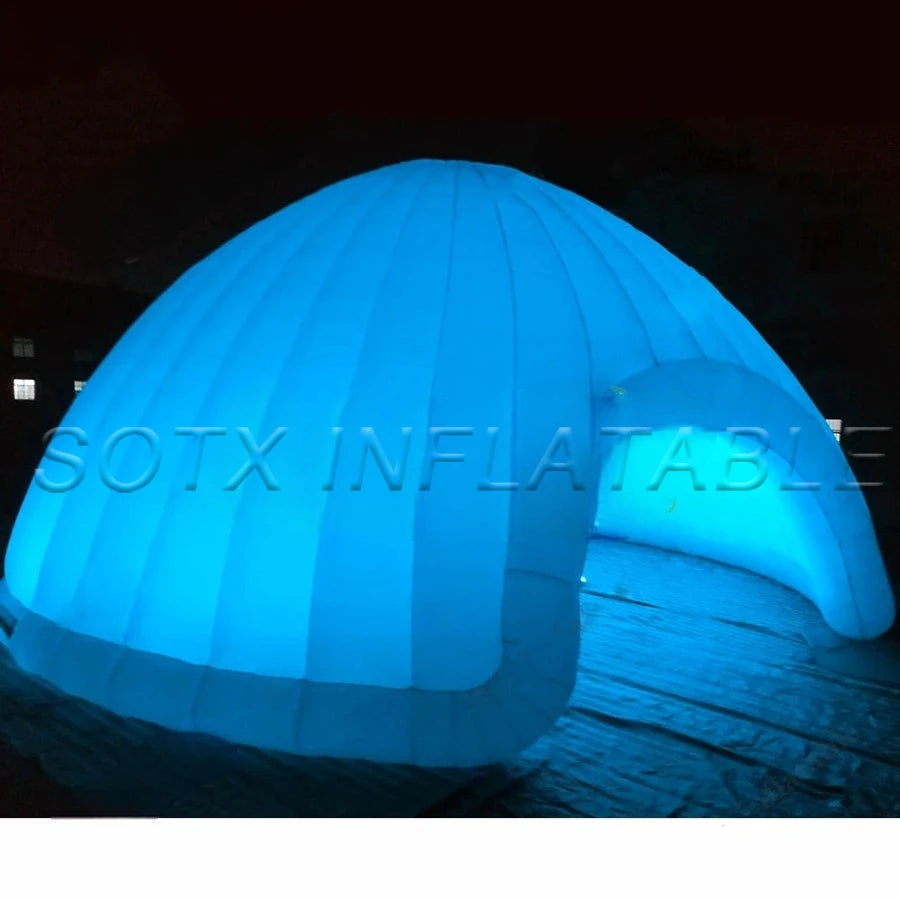Led Light Made By Newest Advertising Blow Up Inflatable Camping Tent,5m/6m/8m Diameters Inflatable Igloo Tent With