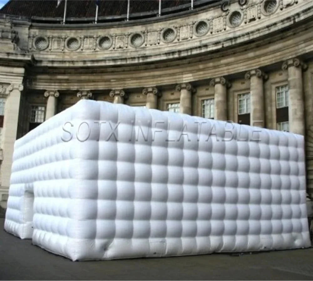Club For Wedding Events Portable Large Inflatable Cube Party Tent House With Led Lights White Black Nightclub Blow Up Night