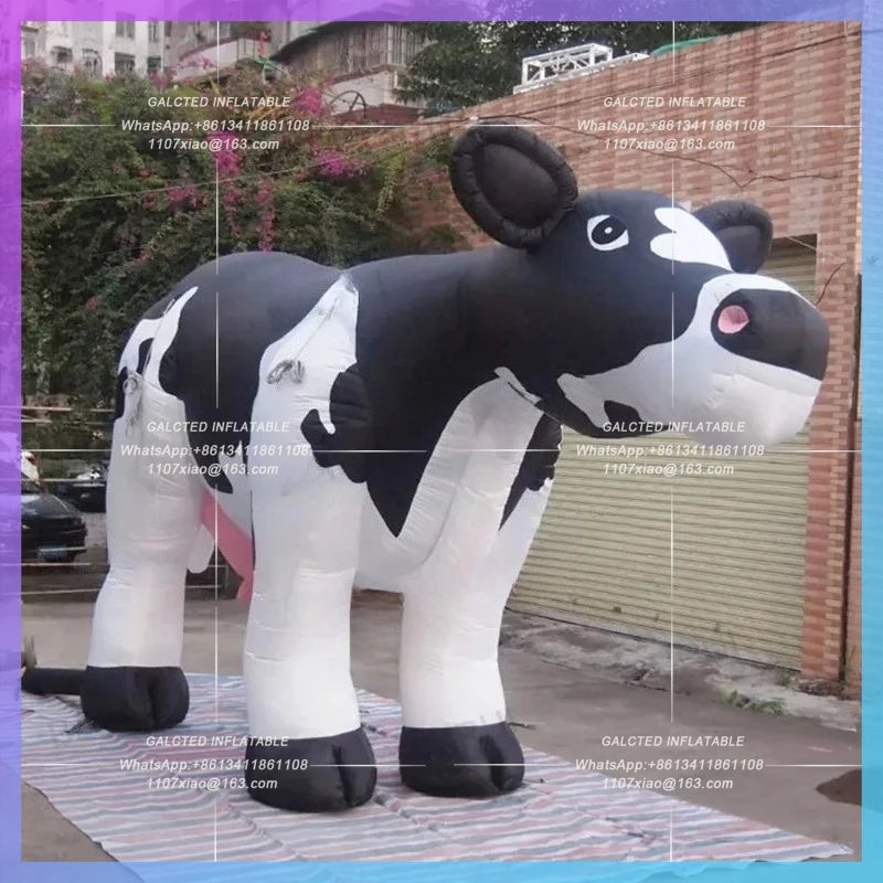 inflatable cow oxford cloth customize 4 meter shopping promotion decoration animal balloon cattle