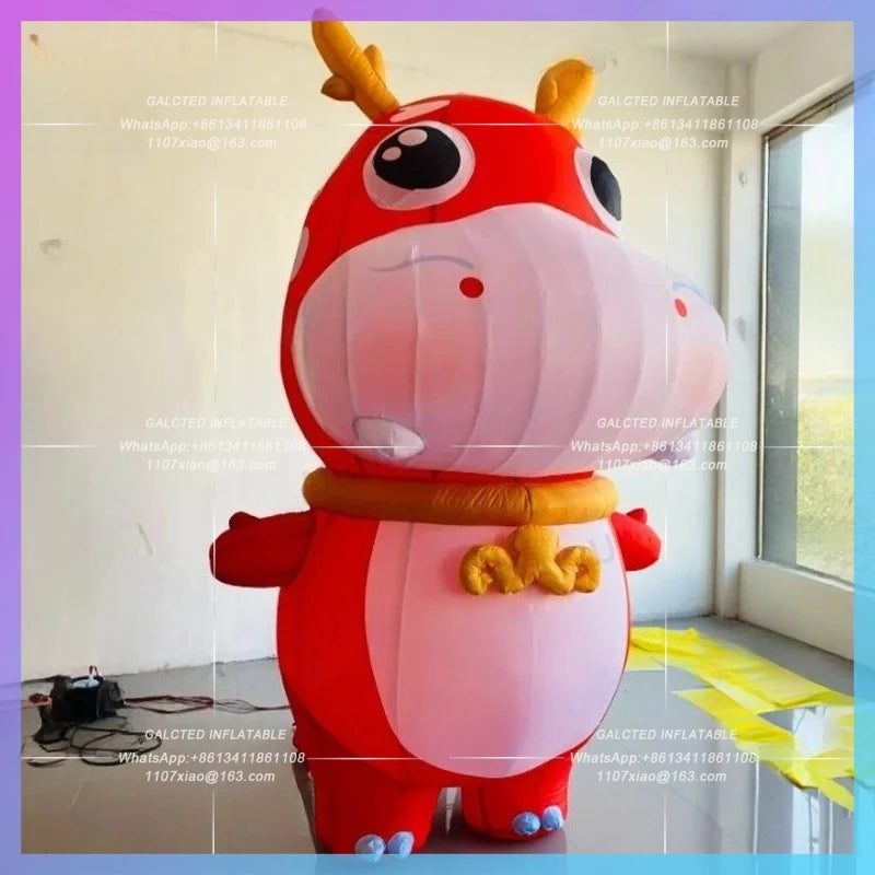 inflatable dragon New yearred lucky animal