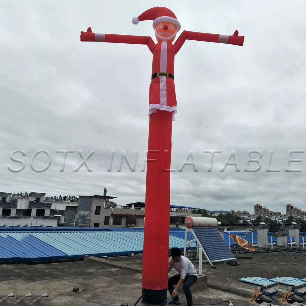 Promotion Decoration 6mH Inflatable Santa Claus Air Dancer for Advertising