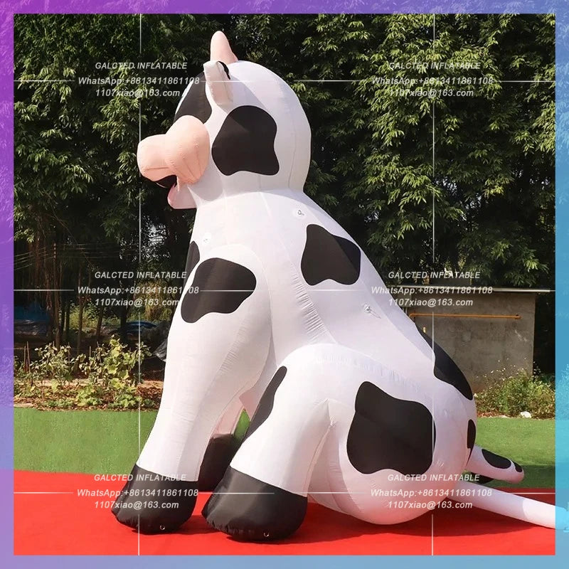 Decoration Pregnant Cow Balloon Giant 4m High Inflatable Milk Cow For Advertising  Custom Inflated Jersey Cow-Toys