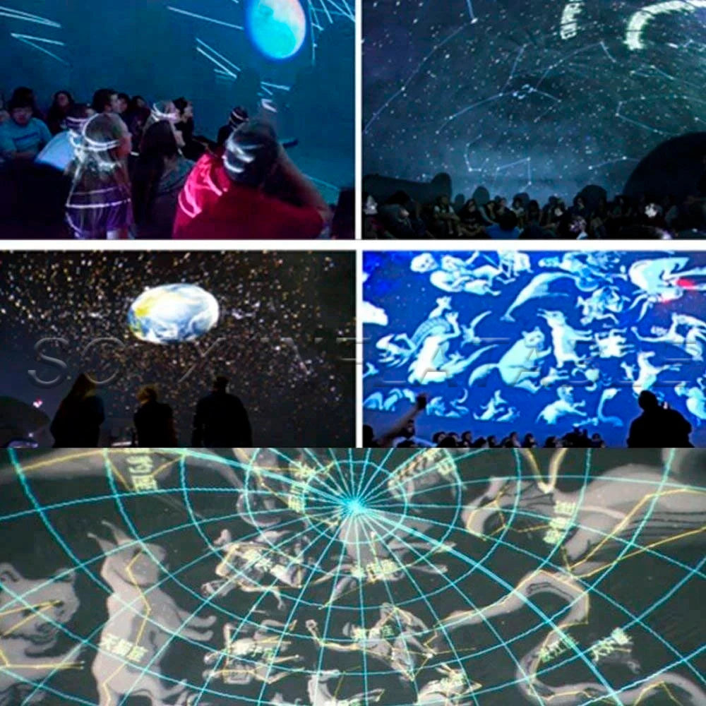 Education Event 6 M Mobile Black Inflatable Planetarium Dome,360 Degree Astronomical Tent Movie Cinema Area For Science