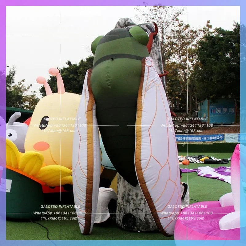 Inflatable Cicada Decorations Inflatable Toys 3.4m Height Big  Inflated Cartoon Toys for Party Event Home Decoration-Toys