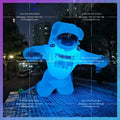 Inflatable Alien Astronaut Spaceman Characters Advertising Giant  With LED Lights Flying Space Man For Party Decoration