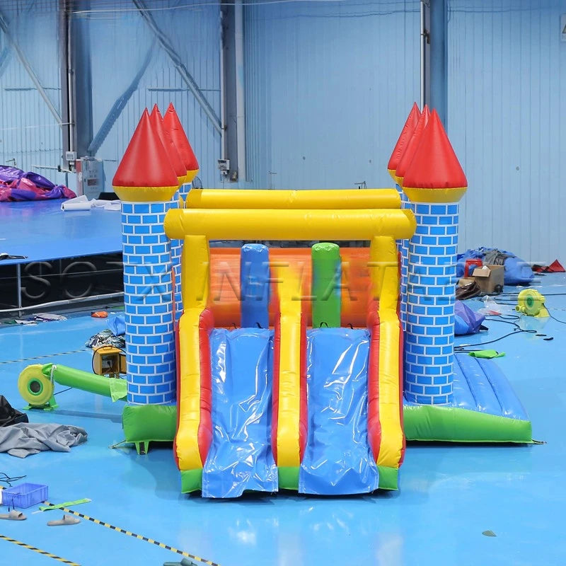 Blower by Sea Shipping 5x4m PVC Inflatable Castle House Inflatable Bouncer Slide Inflatable Bouncy Castle with Air