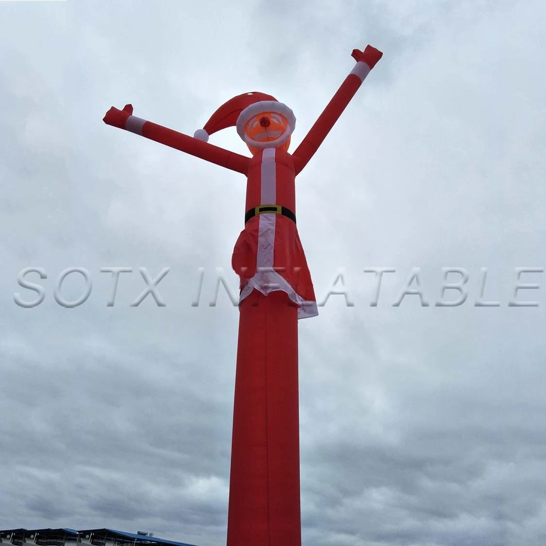 Promotion Decoration 6mH Inflatable Santa Claus Air Dancer for Advertising