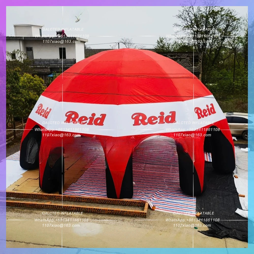 Trade Show Inflatable Dome Tent Fabric 12m Large Inflatable Spider Tent With Print,Air Canopy Marquee Gazebos For Outdoor Events
