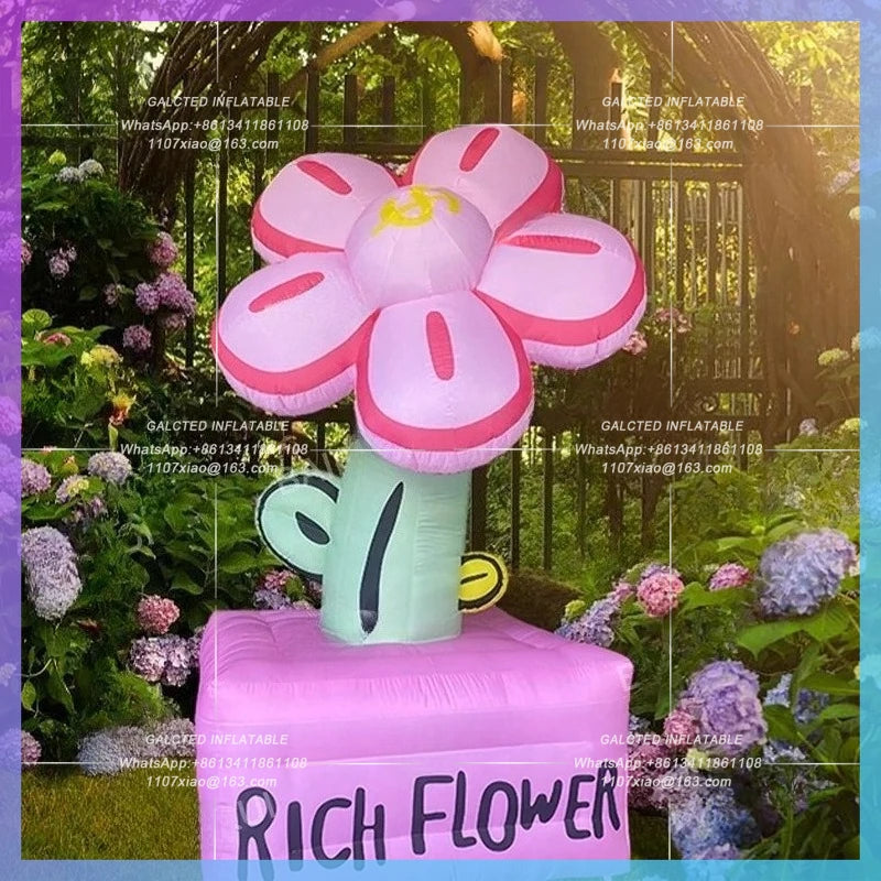 rich flowers, shower flower Customize inflatable sunflower, for shopping advertising decoration