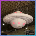 Inflatable UFO with LED Lights Hanging Grey  Inflatable Flying Saucer Alien Spaceship for Party Event Decoration or Advertising
