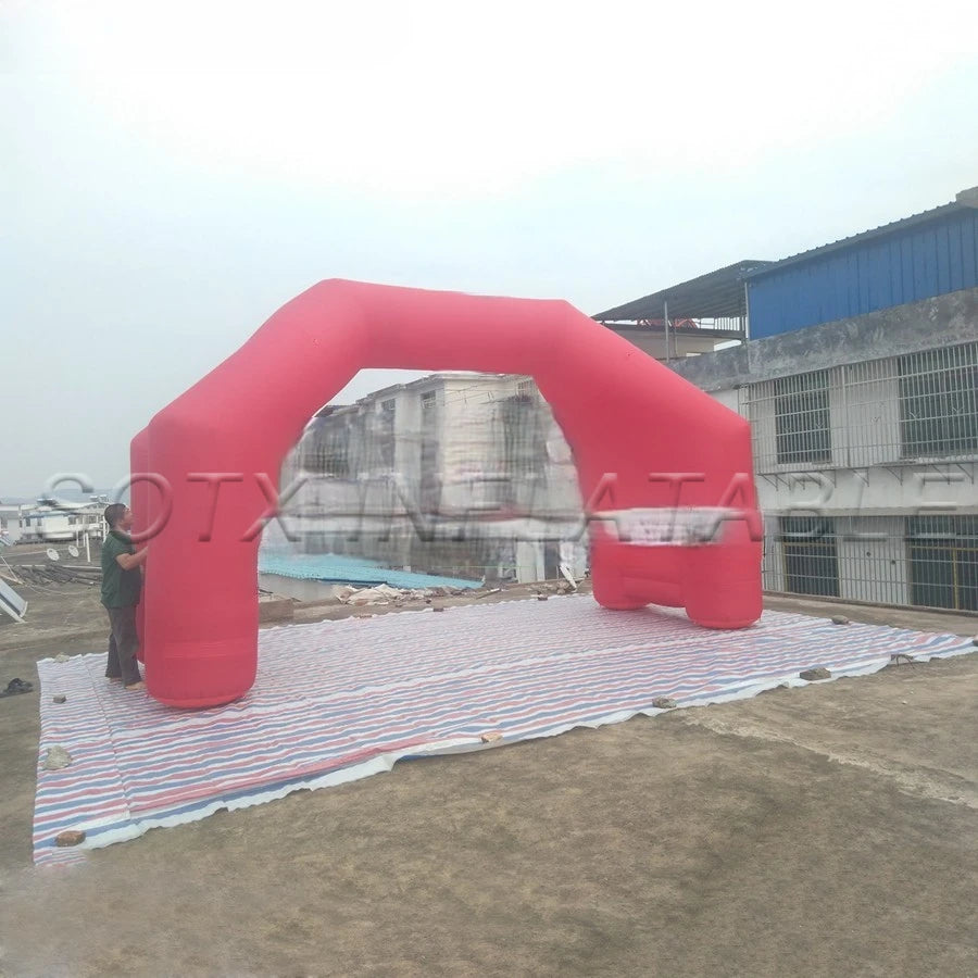 by Free Charge Free Standing Red Advertising Inflatable Arch for Sports Event with Customized Logo