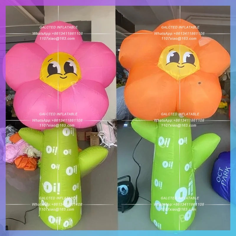 garden flower gallery exhibition spring Colorful pink inflatable flower botanical activity decoration inflatable model