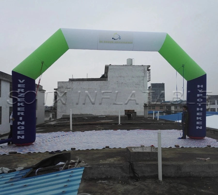 for Advertisement 8mWx4.5mH Custom Inflatable Arch with Removable Start and Finish Banner