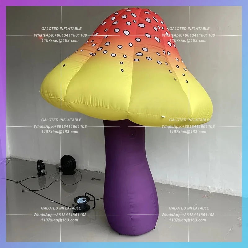 mushroom garden botanical garden Inflatable psychedelic mushrooms gas mold outdoor camp fairy musical stage lighting arrangement