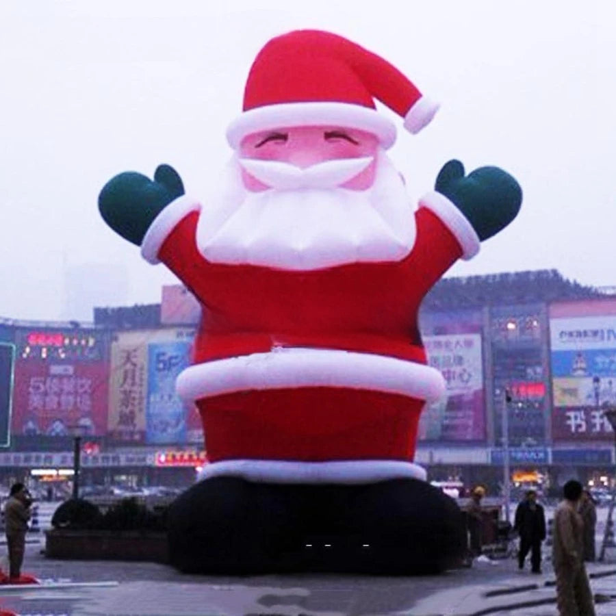 for Christmas Event 2121 Popular Grand And Cute Standing Hands Up Inflatable Santa Claus Decorations With Beard Outdoor