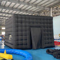 Show Exhibition Giant Inflatable Tent House Photo Booth Backdrop Black Inflatable Cube Tent for Event Club Party Wedding