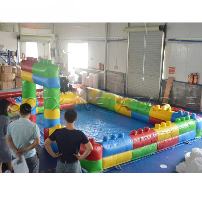 Outdoor Indoor Park 4M/8M Inflatable Gaga Ball Pit Playground Inflatable Fence Field with PVC Mat for Kids Toddlers