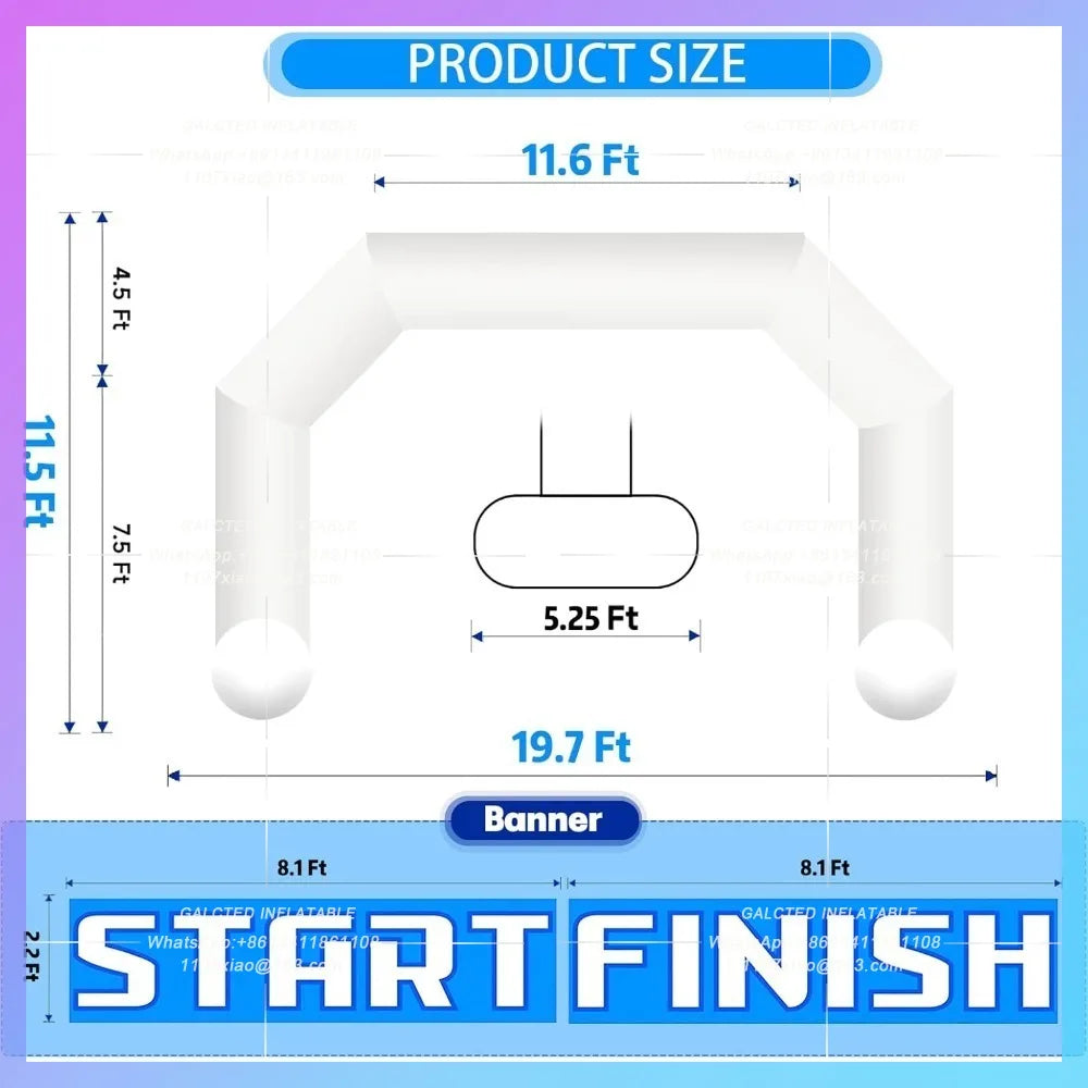 Inflatable Race Arch Branding Outdoor Custom Marathon  Inflatable Start Finish Line Advertising Archway for Sports Events